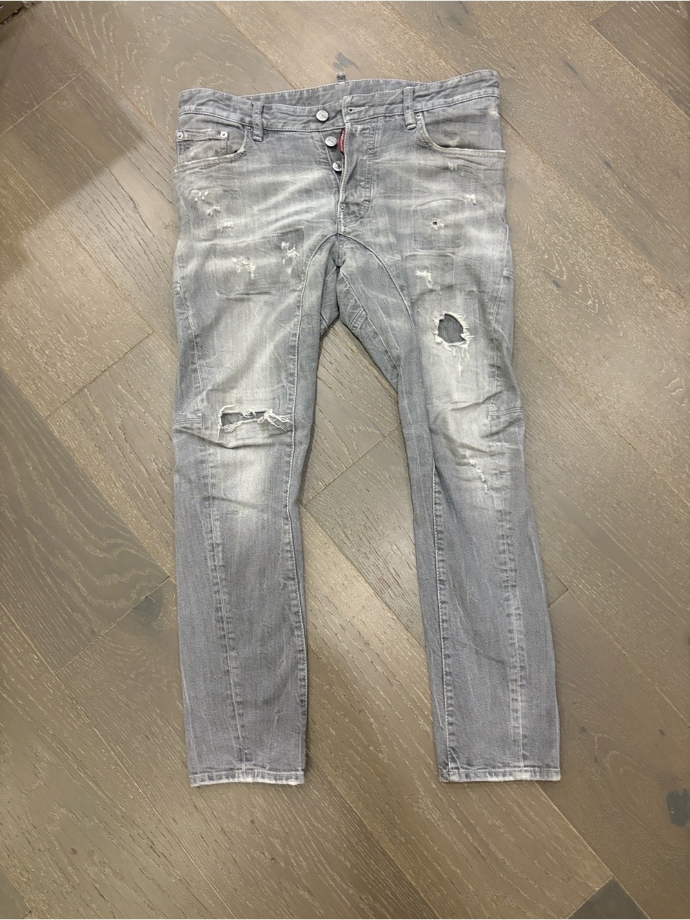 DSQUARED2 Men's Distressed Gray Jeans